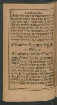 Die ander Tugendt deß ersten Gebotts. Ein rechter und wahrer Glaube.