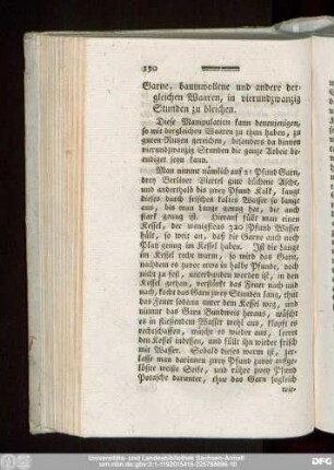 Garne, baumwollene und andere dergleichen Waaren, in vierundzwanzig Stunden zu bleichen.