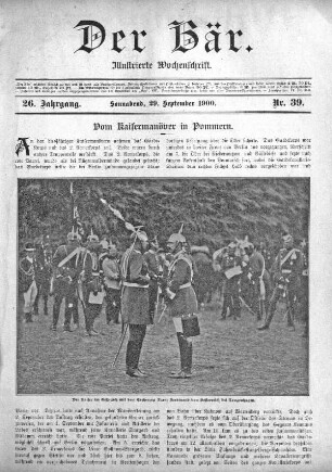 Sonnabend, 29. September 1900 Nr, 39