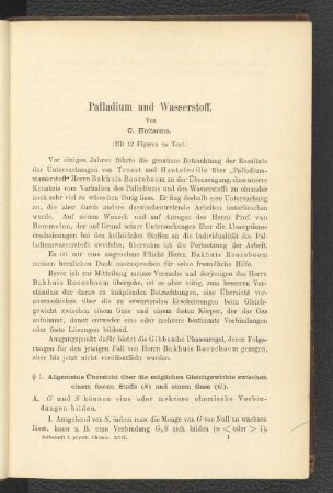 Palladium und Wasserstoff.