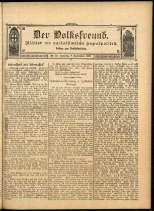 Ausgabe vom Sonntag, den 08. September 1907.