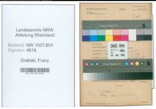 Entnazifizierung Franz Grabski , geb. 22.12.1905 (Schulhausmeister)