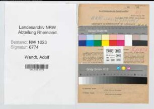 Entnazifizierung Adolf Wendt , geb. 18.03.1897 (Buergermeister)