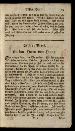 Eilfter Brief - Zwanzigster Brief