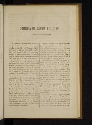 Comision de idioma mexicano.