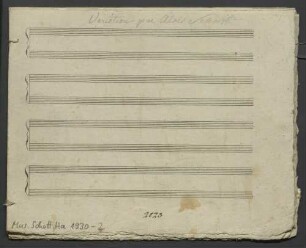 Variations, pf 4hands, op. 51, HenS I.5.10, e-Moll - BSB Mus.Schott.Ha 1930-2 : [title page, with pencil:] Variation par Alois Schmitt