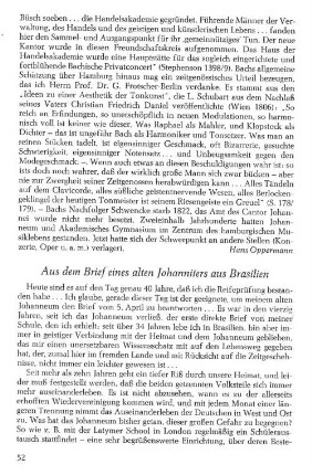 Aus dem Brief eines alten Johanniters aus Brasilien