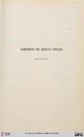 Campements des bedouins nomades