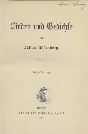 Lieder und Gedichte