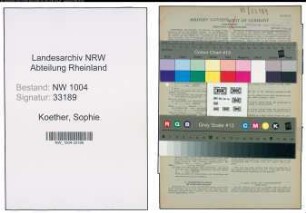 Entnazifizierung Sophie Koether , geb. 06.02.1915 ()