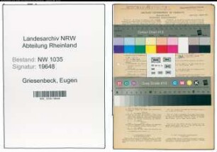 Entnazifizierung Eugen Griesenbeck , geb. 05.04.1885 (Kaufmaennischer Angestellter)