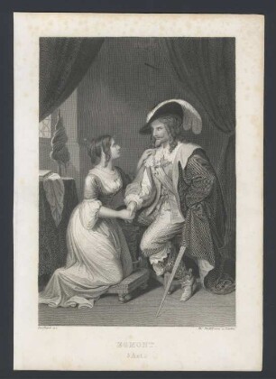 "Egmont. 3 Act" Egmont und Klärchen