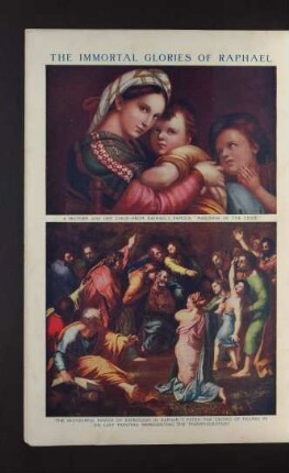 Tafel: The immortal glories of Raphael