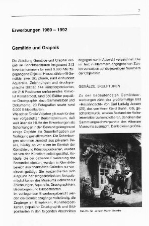 Erwerbungen 1989-1992