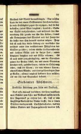 Siebenter Abschnitt.