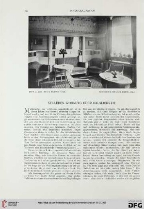 Stilleben-Wohnung oder Häuslichkeit