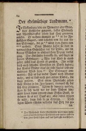 Der edelmüthige Landmann