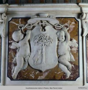 Wappen von Engeln getragen