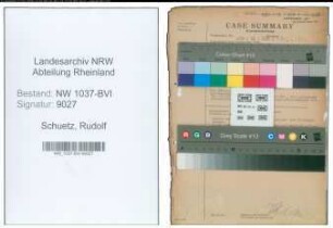 Entnazifizierung Rudolf Schuetz , geb. 18.03.1897 (Lehrer)