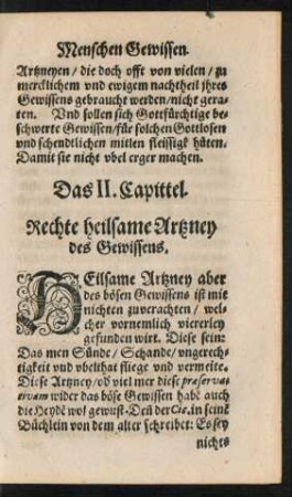 Das 11. Capittel. Rechte heilsame Artzney des Gewissens.