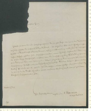 Brief von Ferdinand Röse an Adelbert von Chamisso