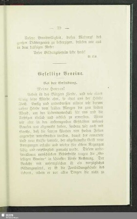 Gesellige Vereine