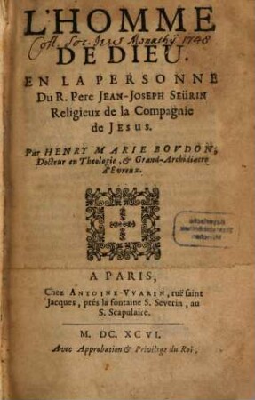 L' homme de Dieu