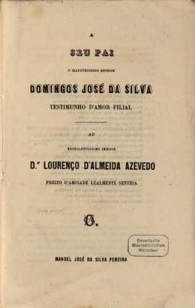 Da Angina membranosa, suas causas e natureza : Dissertação inaugural...