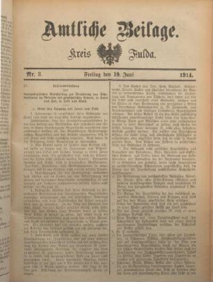 3: Beilage vom Freitag, 19. Juni 1914