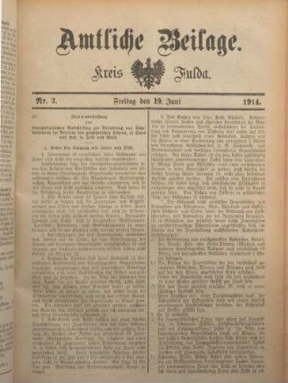 3: Beilage vom Freitag, 19. Juni 1914