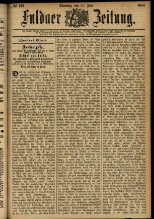 Zweite Ausgabe vom Dienstag, den 11. Juni 1889.