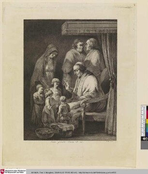 [Le pape Pie VII bénissant des enfants pendant son séjour à Lyon]