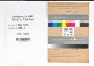 Entnazifizierung Hugo Sell, geb. 19.02.1898 (Lehrer)