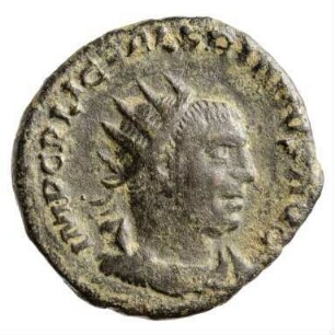 Münze, Antoninian, 254 - 255 n. Chr.