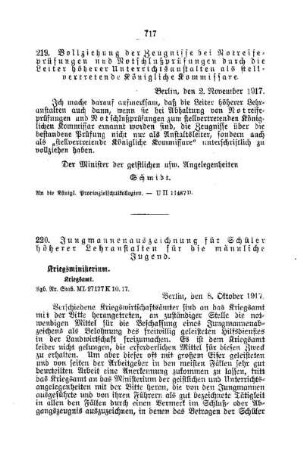 Jungmannenauszeichnung für Schüler höherer Lehranstalten für die männliche Jugend : [D. Höhere Lehranstalten für die männliche Jugend]