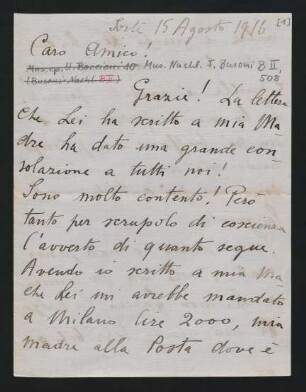 Brief an Ferruccio Busoni : 15.08.1916