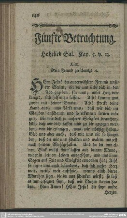 Fünfte Betrachtung