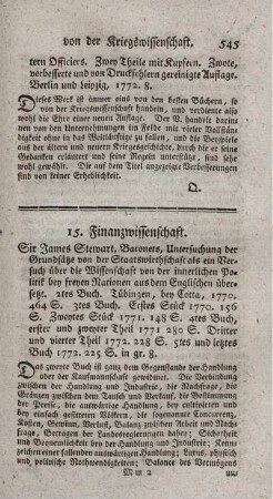 15. Finanzwissenschaft.