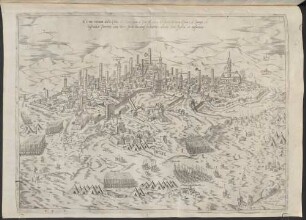 Il vero ritratto della Citta di Siena con il sito di essa et forti di essa Citta e il Campo ...