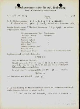 Spindler, Emilie