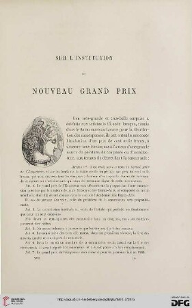 17: Sur l'institution du nouveau Grand Prix