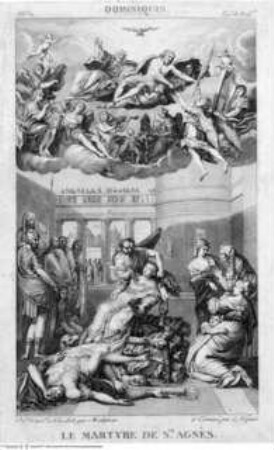 Galerie du Musée Napoléon / publiée par Filhol et rédigée par Joseph Lavallée, Paris : Filhol, 1804-1813, Band 1., Tafel 2 Die Marter der Heiligen Agnes