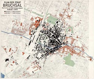 Plan der Stadt Bruchsal