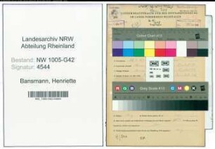 Entnazifizierung Henriette Bansmann , geb. 12.04.1903 ()