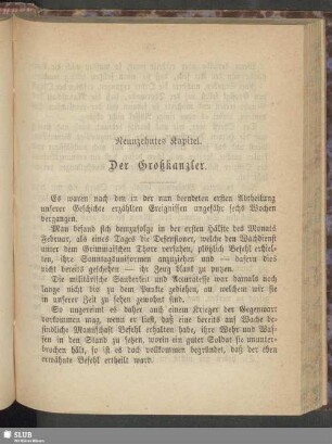 Neunzehntes Kapitel. Der Großkanzler