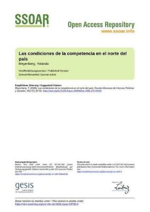 Las condiciones de la competencia en el norte del país