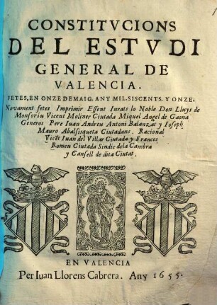 Constitucions del estudi general de Valencia