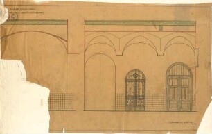Littmann, Max; München, Sendlinger Str.; Geschäftshaus für "Münchner Neueste Nachrichten" - Haupttreppenhaus der Vorhalle (Schnitte)
