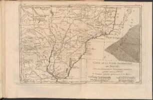 Carte De La Partie Méridionale Du Bresil, Avec Les Possessions Espagnoles Voisines Qui En Sont A L'Ouest