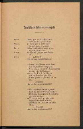 Couplets del teléfono para repetir